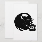 Zwart Witte Pop Art Voetbalhelm Briefpapier (Voorkant / Achterkant)
