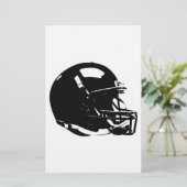 Zwart Witte Pop Art Voetbalhelm Briefpapier (Staand voorkant)