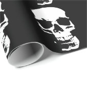 Zwart-witte Pop Kunst Stijlvolle wolk Cadeaupapier (Rol Hoek)