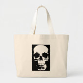 Zwart-witte Pop Kunst Stijlvolle wolk Grote Tote Bag (Voorkant)