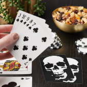 Zwart-witte Pop Kunst Stijlvolle wolk Pokerkaarten (Insitu)