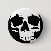 Zwart-witte Pop Kunst Stijlvolle wolk Ronde Button 5,7 Cm (Voorkant)