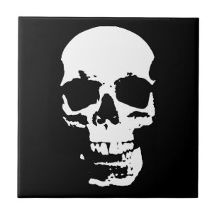 Zwart-witte Pop Kunst Stijlvolle wolk Tegeltje