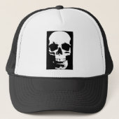Zwart-witte Pop Kunst Stijlvolle wolk Trucker Pet (Voorkant)