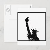 Zwart-witte Pop Kunstbeeld Vrijheid Silhouette Briefkaart (Voorkant / Achterkant)