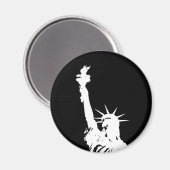 Zwart-witte Pop Kunstbeeld Vrijheid Silhouette Magneet (Voorkant / Achterkant)