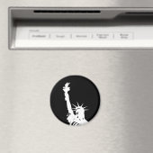 Zwart-witte Pop Kunstbeeld Vrijheid Silhouette Magneet (Insitu (Vaatwasser))