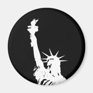 Zwart-witte Pop Kunstbeeld Vrijheid Silhouette Magneet