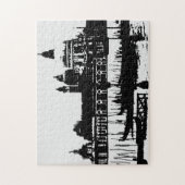 Zwart-witte Pop voor het Grote Kanaal van Venetië Legpuzzel (Verticaal)