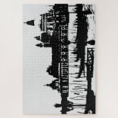 Zwart-witte Pop voor het Grote Kanaal van Venetië Legpuzzel (Verticaal)