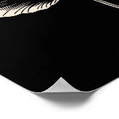 zwart-witte poppy bloemenkunst poster (Hoek)