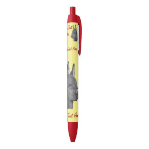 zwart-witte potloodtekening van leuke ezel zwarte inkt pen