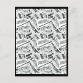 Zwart-witte pow! briefkaart (Voorkant)