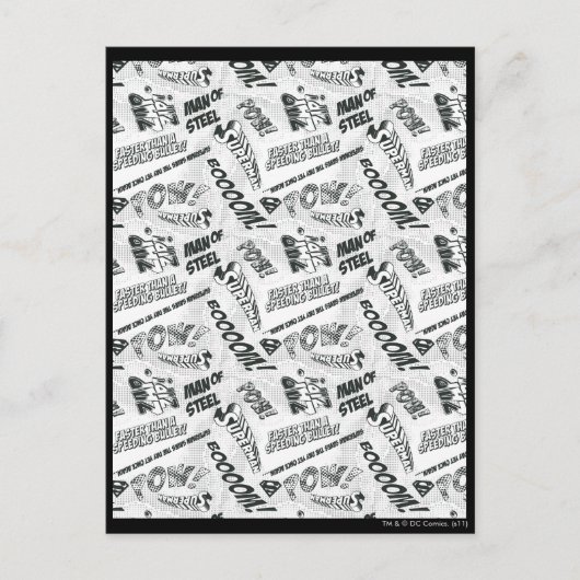 Zwart-witte pow! briefkaart (Voorkant)