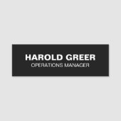 Zwart-witte Professional-label Naamplaatje (Voorkant)