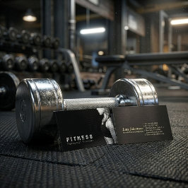 Zwart Witte Professionele Fitness Persoonlijke Tra Visitekaartje