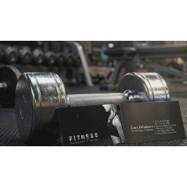 Zwart Witte Professionele Fitness Persoonlijke Tra Visitekaartje