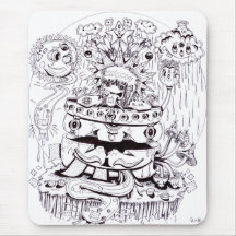 Zwart-witte Psychedelic