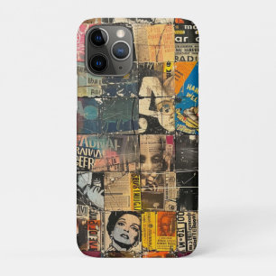 Zwart Witte Punk Rock Strip Collage Raster Case-Mate iPhone Case