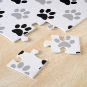 Zwart-witte puppy afdrukken legpuzzel (Zijkant)