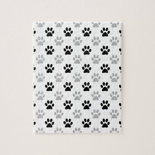 Zwart-witte puppy afdrukken legpuzzel (Verticaal)