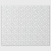 Zwart-witte puzzel die het patroon herhaalt cadeaupapier (Vlak)