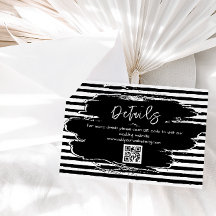 Zwart Witte QR Code Huwelijksdetails