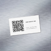 Zwart-witte QR-code Magnetisch Visitekaartje (Voorbeeld)