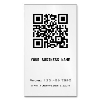 Zwart-witte QR-code Magnetisch Visitekaartje