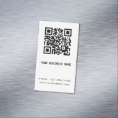 Zwart-witte QR-code Magnetisch Visitekaartje (Voorbeeld)