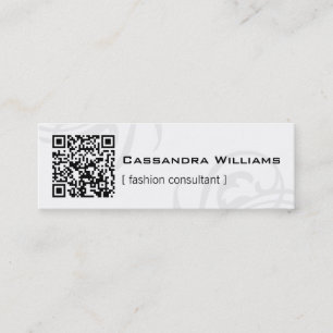 Zwart-witte QR CODE Mini-Visitekaartjes Mini Visitekaartje