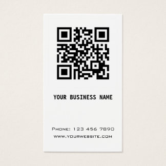 Zwart-witte QR-code Visitekaartje
