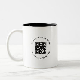 Zwart Witte QR Code Zakelijk Logo Promo mok
