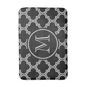 Zwart-witte quatrefolie badmat (Voorkant Verticaal)