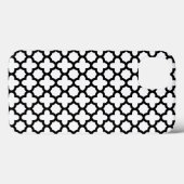 Zwart-witte quatrefolie Case-Mate iPhone case (Achterkant (horizontaal))