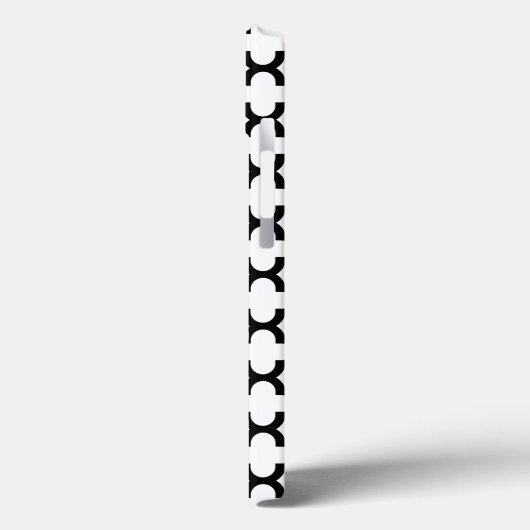 Zwart-witte quatrefolie Case-Mate iPhone case (Achterkant / Links)