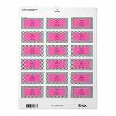 Zwart-witte quatrefolie etiket (Full Sheet)