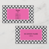 Zwart-witte quatrefolie visitekaartje (Voorkant / Achterkant)