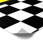 Zwart-witte Racing START finishlijn Poster (Hoek)