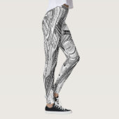 Zwart-witte ramp leggings (Rechts)