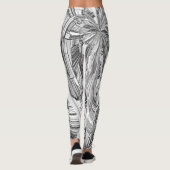 Zwart-witte ramp leggings (Achterkant)
