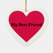 Zwart-witte rand Collie Ceramic Heart Nieuw Keramisch Ornament (Achterkant)