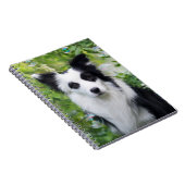 Zwart-witte rand collie notitieboek (Rechterzijde)