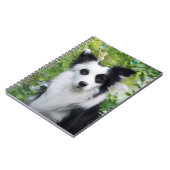 Zwart-witte rand collie notitieboek (Linkerzijde)