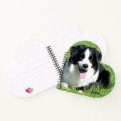 Zwart-witte rand collie notitieboek (Binnen)