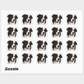 Zwart-witte rand Collie Puppy Dog Stickers (Vel)