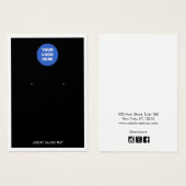 Zwart: witte rand Logo-rand oorspong kaart toevoeg (Voorkant /achterkant)