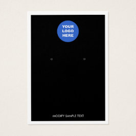 Zwart: witte rand Logo-rand oorspong kaart toevoeg