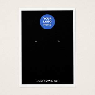 Zwart: witte rand Logo-rand oorspong kaart toevoeg