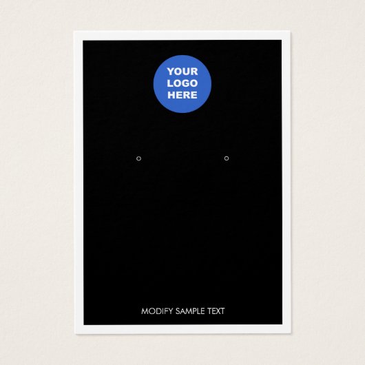 Zwart: witte rand Logo-rand oorspong kaart toevoeg (Voorkant)